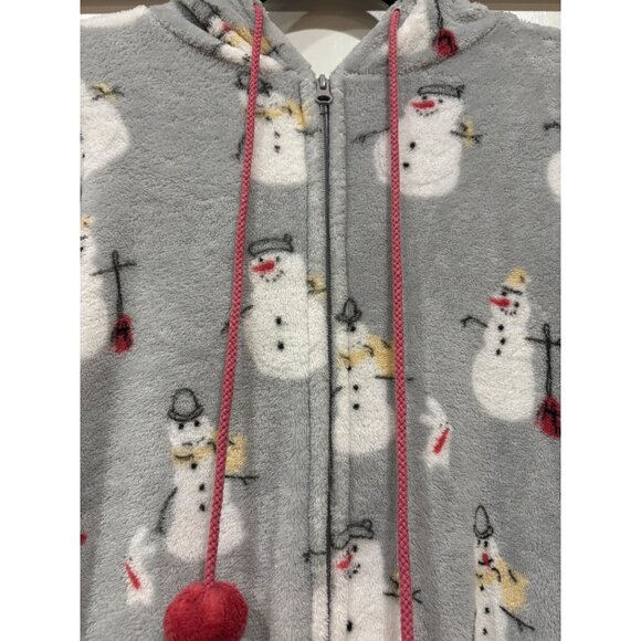 Munki Munki Snowman Adult One Piece Pajamas - Size XL - Picture 3 of 11